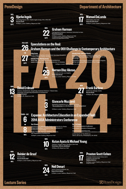 Lecture Poster, designed by WSDIA | WeShouldDoItAll. Image courtesy of WeShouldDoItAll. #lecture #design #graphic #series #poster
