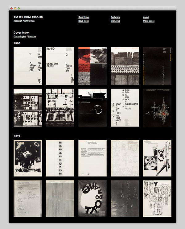 Typographische Monatsblätter Research Archive #website #grid #archive #posters #web