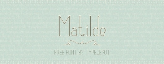Typedepot #matilde #font #free