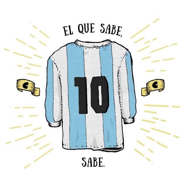 "The one who knows, knows" #illustration #tomatesoup #football #soccer #maradona #messi #argentina
