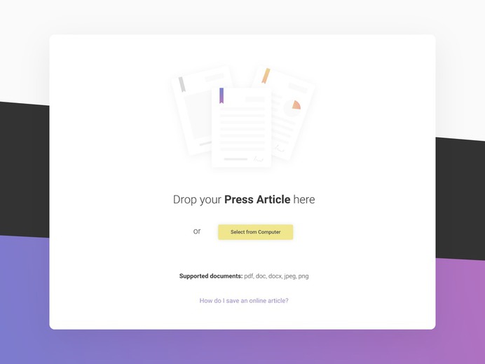 Document Drag and Drop or Upload