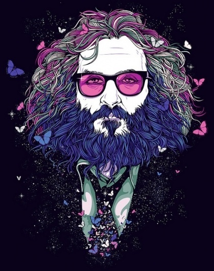 A Hora e a Vez do Cabelo Nascer | Flickr - Photo Sharing! #glasses #hair #butterfly #illustration #portrait