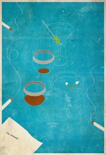 Mad Men Meals « These Old Colors #don #design #draper #men #art #whitesell #minimalist #mad #ben
