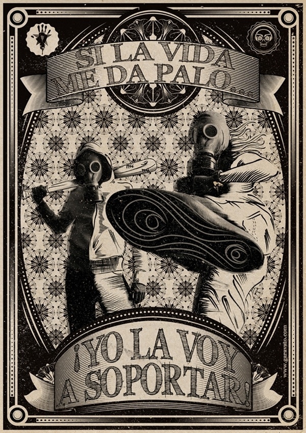 La Vida / Homenaje a Mano Negra on the Behance Network #garavato #illustration #negra #mano