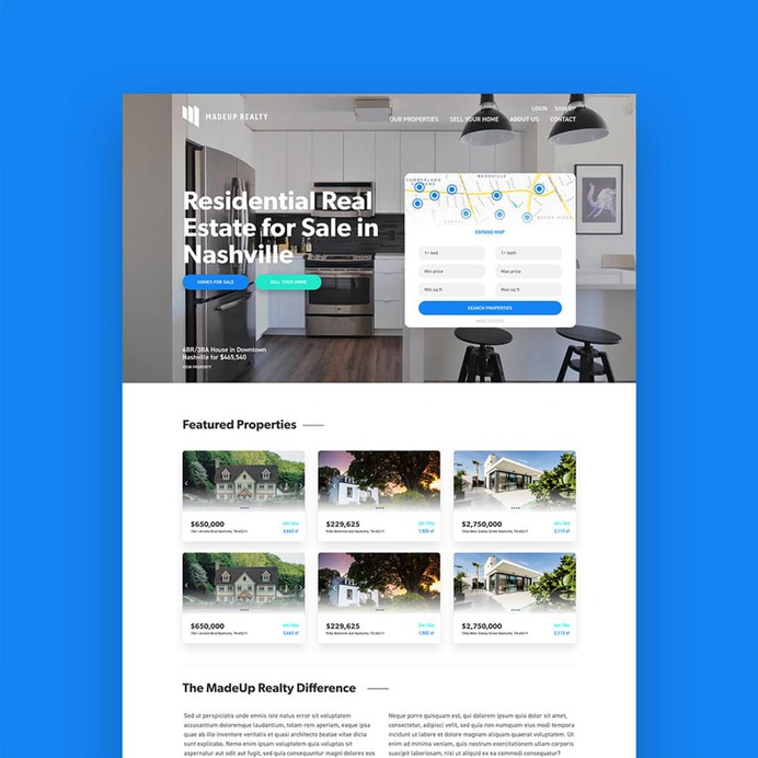 Real Estate website design