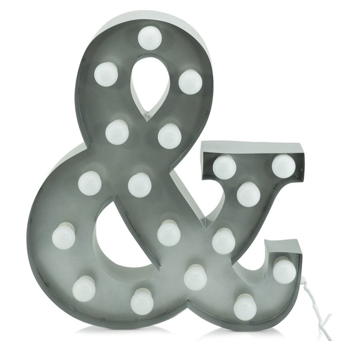 Marquee Light '&' Silver 60cm