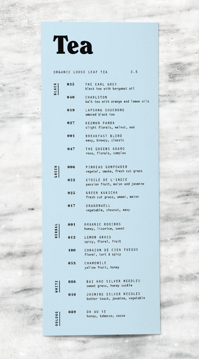 Till & Sprocket Menu by Will Gardner