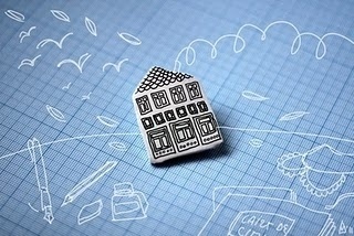 MADALINA ANDRONIC: RANDOM #1st #of #march #illustration #brooches #houses #miniature