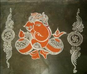 Orange ganesha