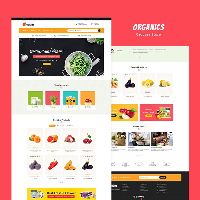#Organics - #Grocery App & #Market - #Prestashop #Responsive #Theme #eCommerce #Website #Design #Template