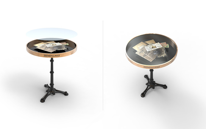 Hemingway Memorabilia Café Table on Behance