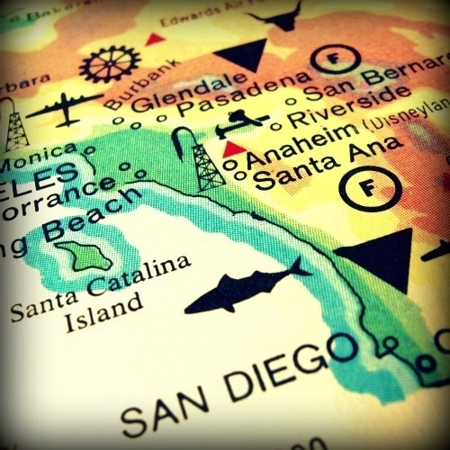 bogo sale SAN DIEGO vintage map print 8x8 by VintageBeach on Etsy #map