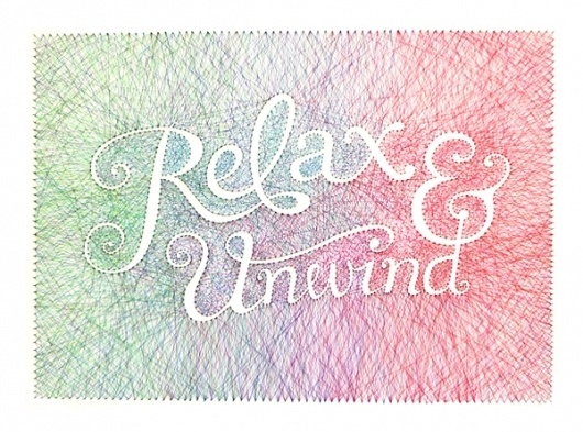 Relax & Unwind on the Behance Network #thread #typo #pins