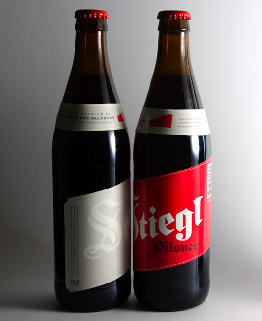 Stiegl Beer #beer #branding #bottle #stiegl #lighting