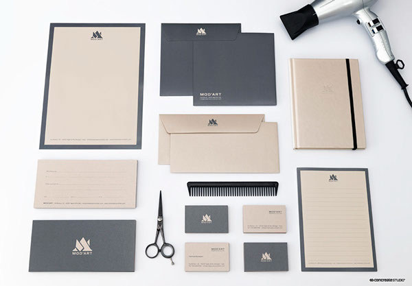MOD'ART | Hair Salon | Logo Design and Branding on Behance #salon #hairdresser #favini #hair #monogram #majestic #hairdress #style