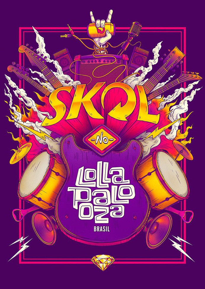 SKOL – Lollapaloza / Bigodon key visual