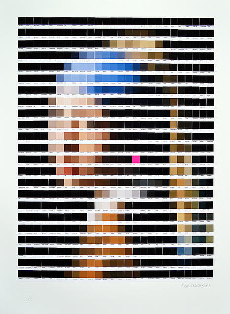 PANTONE ART BY NICK SMITH - follow dailyinspiration #girl #parel #vermeer #pantone #art #pearl