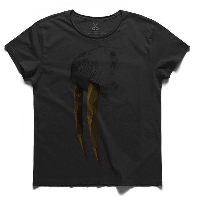 #walrus #gray #tee #tshirt #darwin #seacow #walrus #tooth #metamorphosis #kaanbagci #polygon