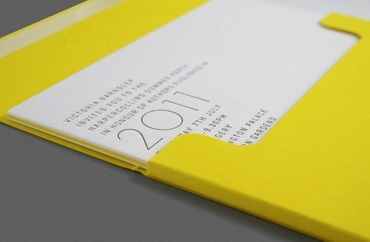 HarperCollins Invite 2011 | Work | One Darnley Road - Design + Digital #invitations #letterpress #typography