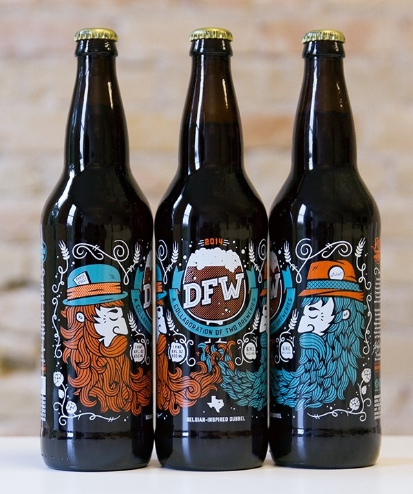 DFW: Collaboration Beer - All The Pretty Colors (Nathan Walker) @atpcdesign #beer #packaging #design #pretty #label #all #the #illustration #colors