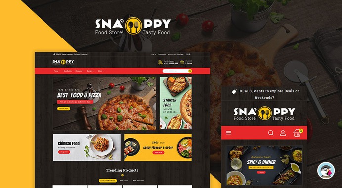 #Snappy - #Fast #Food - #Prestashop #Responsive #Theme | #TemplateTrip #eCommerce #Website #Design #Template