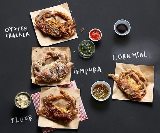 Soft-Shell Crabs - Three Methods, Four Coatings, Five Sauces - NYTimes.com #recipe #food