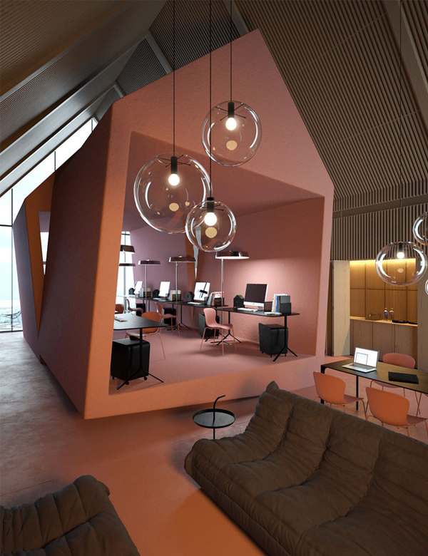 Concept Office "Attic" by Vasiliy Butenko. | yellowtrace blog » #office
