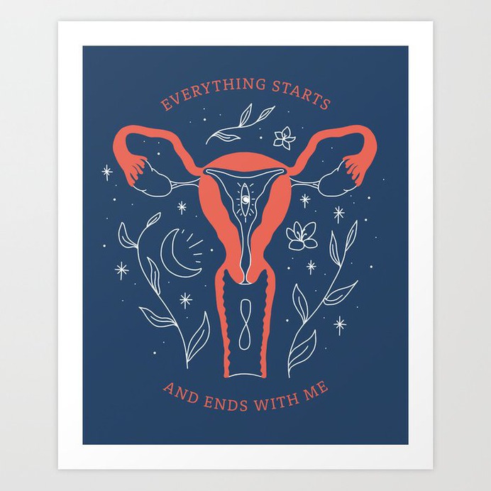 Everything starts and ends with me Art Print