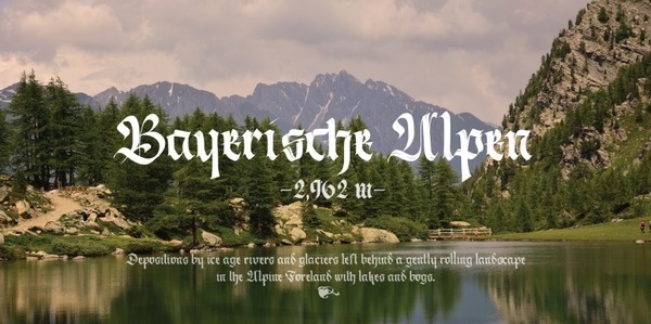 Bayerische Alpen - Berliner Fraktur #calligraphy #font #typography
