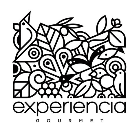 Experiencia Gourmet Illustrated Logo #lines #black #brand #logo #gourmet
