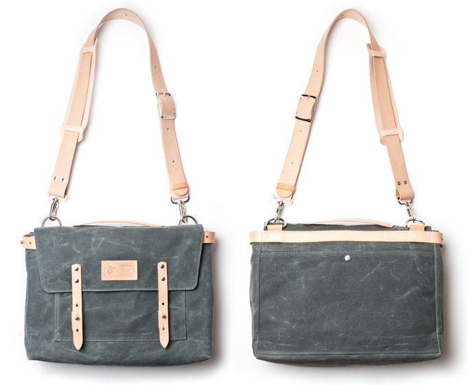 WAXED CANVAS MESSENGER BAG (CHARCOAL) | Ugmonk #canvas #messenger #ugmonk #product #photography #leather #bag #waxed