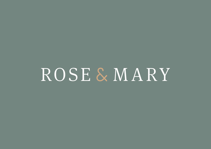 rose & mary branding stationery graphic design cooking cook eat restaurant deluxe luxury minimal print menu business card mindsparkle mag wo