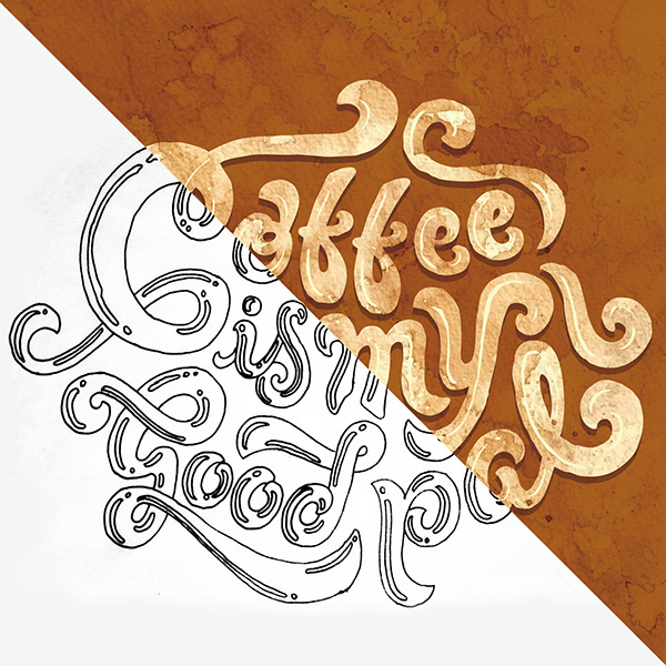 Lettering on Behance #funky #lettering #handlettering #coffee #drawing #typography
