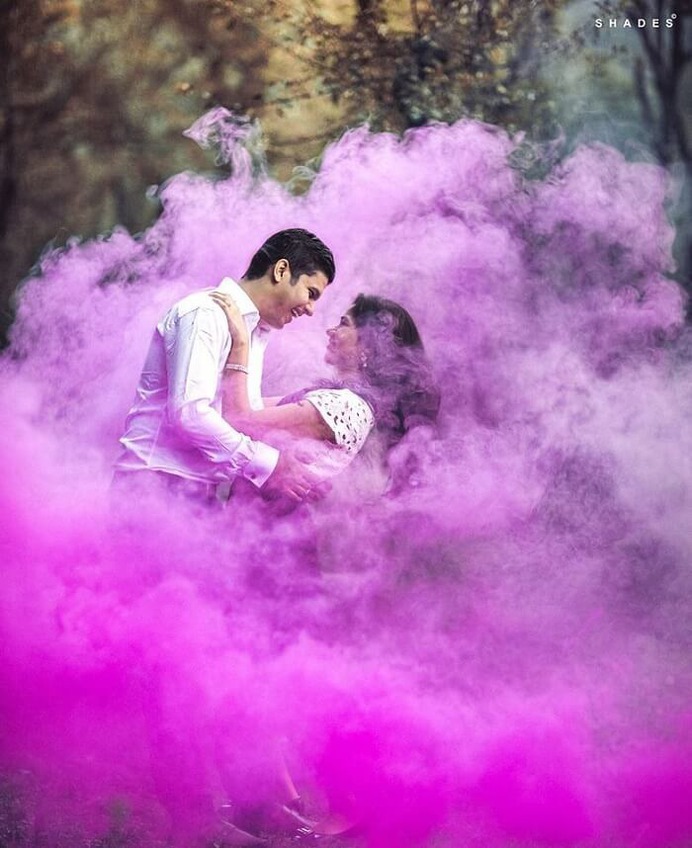 Couple Amidst of Endless Colors and Love
