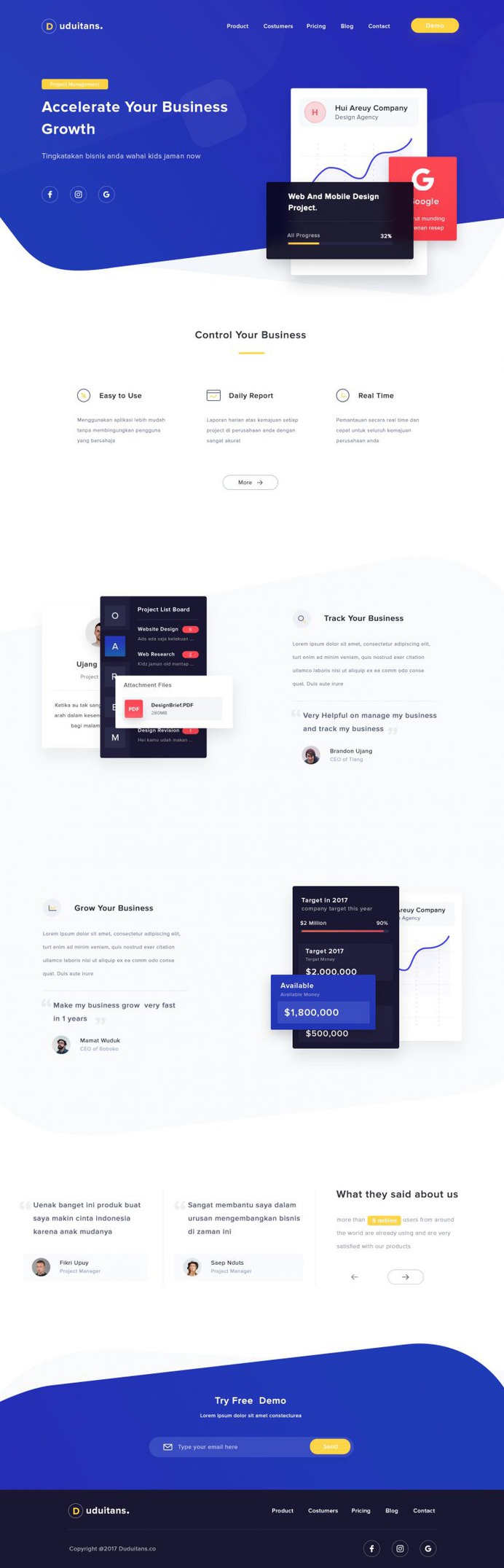 Duduitans Landing Page by Riko Sapto Dimo