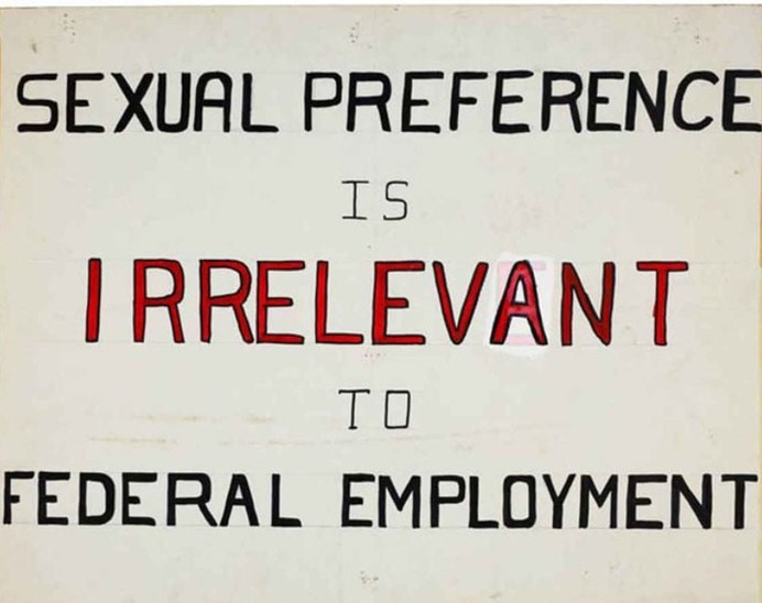 Picket signs carried by protestors at the White House and Independence Hall in Philadelphia, 1960s (Frank Kameny Collection, NMAH)