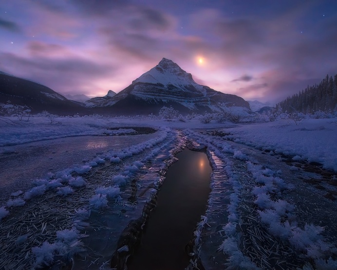 Amazing Snowy Mountain Landscape