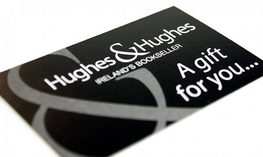 Hughes and Hughes loyalty card | Seek design - Interior, Exhibition & Graphic Designers, Dublin, Ireland #gift #card #design