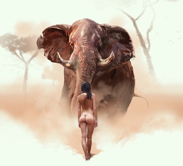 Fearless on Behance #naked #elephant #africa #wild #fearless