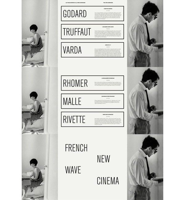 French New Wave Scott Langer — Graphic Design #white #black #wave #french #poster #film #new