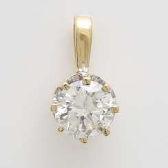 Pendant with 1 diamond approx 1,16 ct