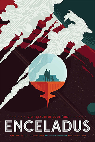 NASA Poster | Enceladus #poster #nasa #illustration
