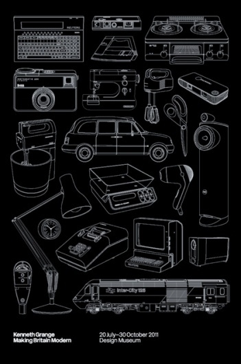 Design Museum Shop: View All Products > Artwork + Posters > Kenneth Grange Tom Rowe Poster #vector #black #poster