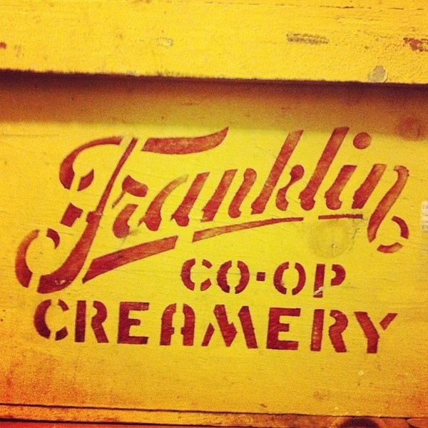 Franklin Co-Op #script #block #letter #industrial #typography