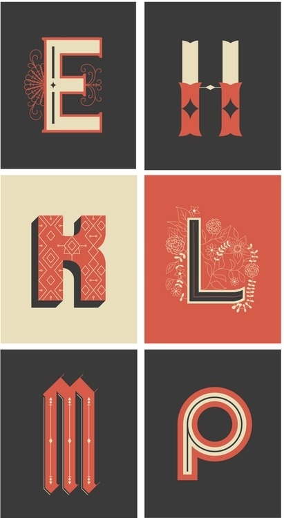 betype: Decorative Lettering Postcards by Rachel Brown #type #illustrations #typography