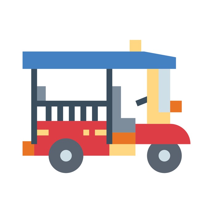 See more icon inspiration related to thailand, tourism, cultures, wheeler, rickshaw, Tuk tuk, transportation, travel and transport on Flaticon.