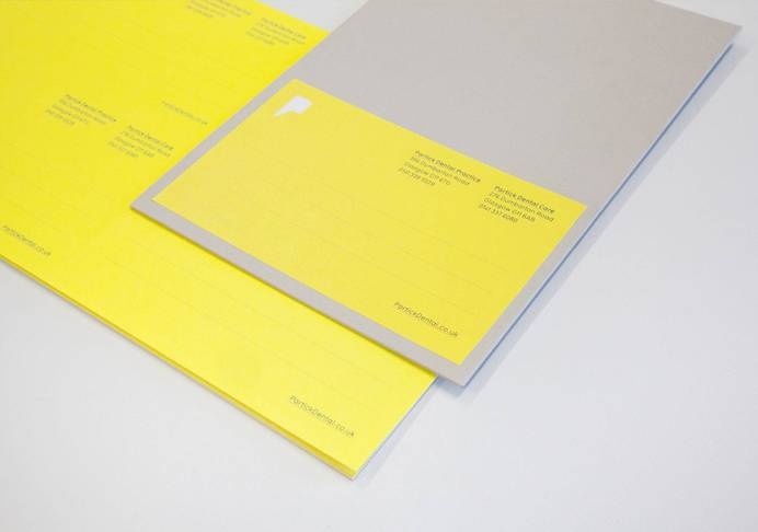 Freytag Anderson - Partick Dental (Brand, Logo, Stationery, Greyboard, Dentist) #yellow