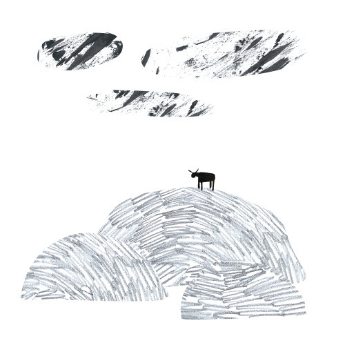 Mule I🌛 Solitude by Le Riquiqui #drawing #doodle #minimal #solitude #mule #mongolia #illustration #pencil