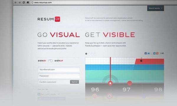 Resumup.com on the Behance Network #interface