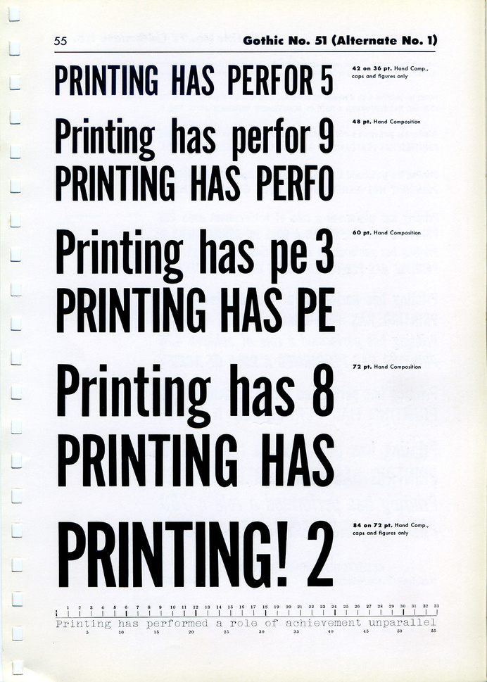 Gothic № 51 type specimen #type #specimen